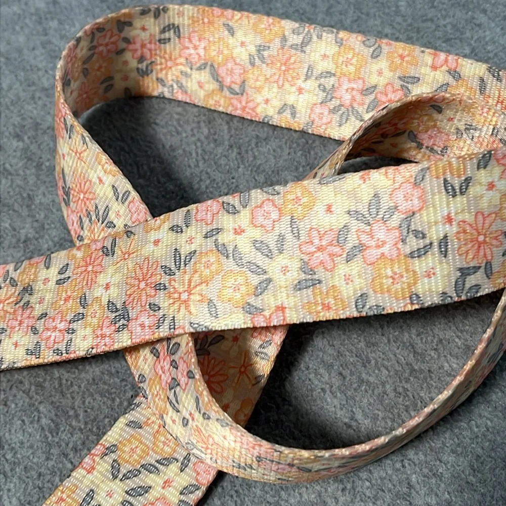Cottagecore Floral Belt Womens Large Canvas Coquette Country
